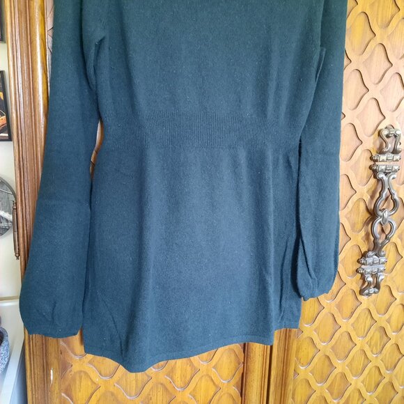 BANANA REPUBLIC Wool-Cashmere Blend Bell-Sleeve Peplum Sweater - Green, Size S - Picture 6 of 16